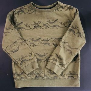 Cat&jack for boys size xs (4/5) color green with dinosaurs